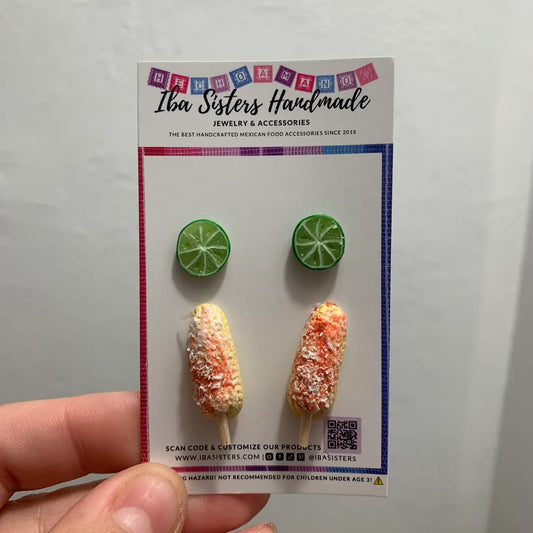 Lime Elote Preparado Earring Set