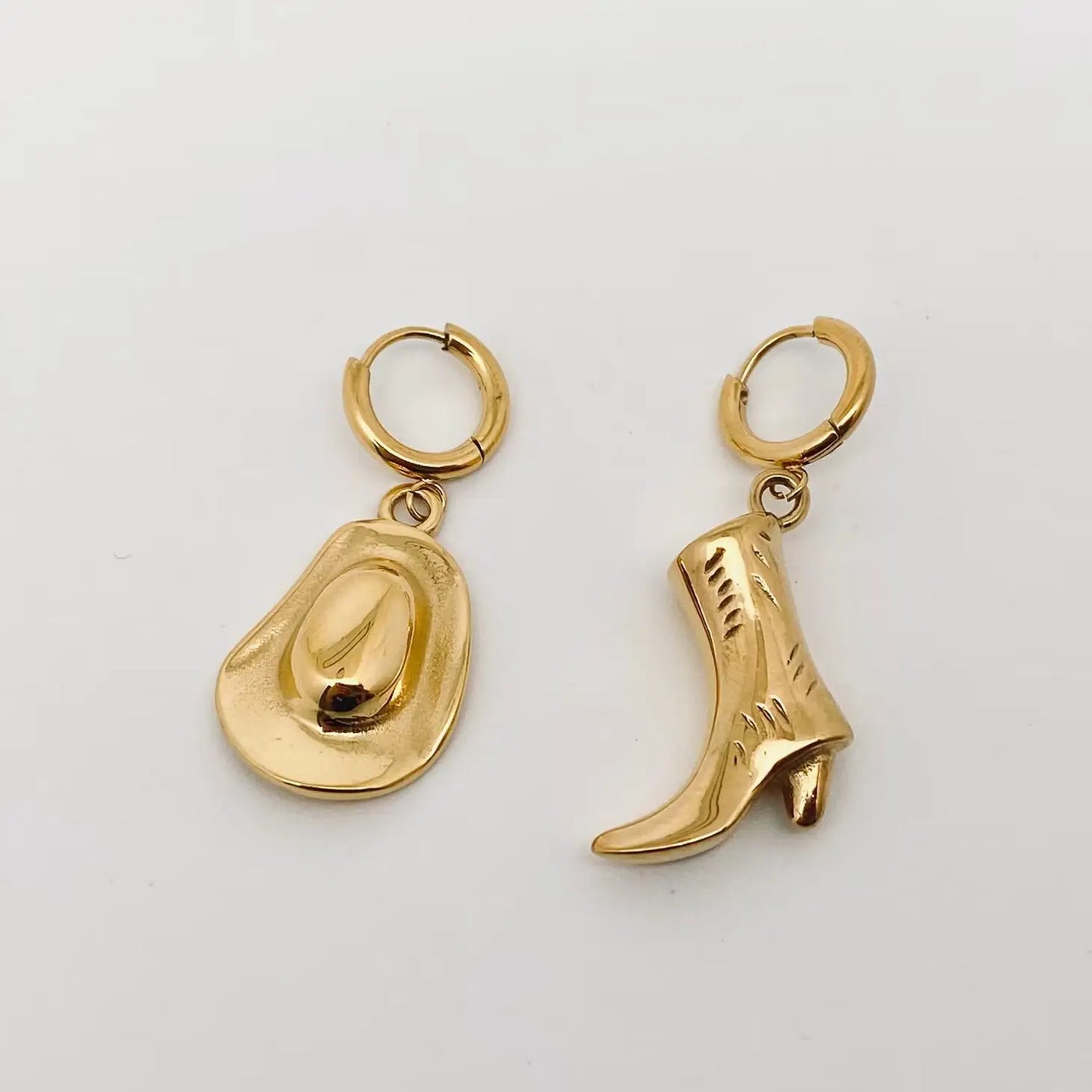 Cowgirl 18k Gold Plated Huggie Earrings