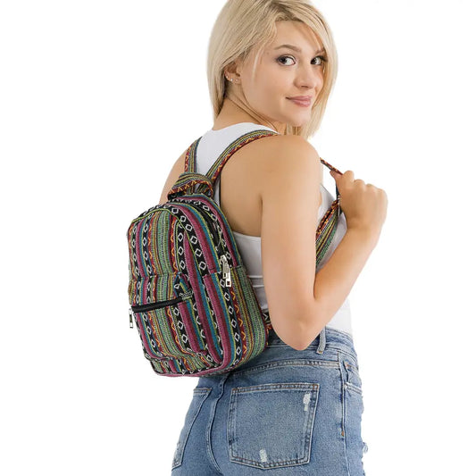 Tribal Woven Backpack